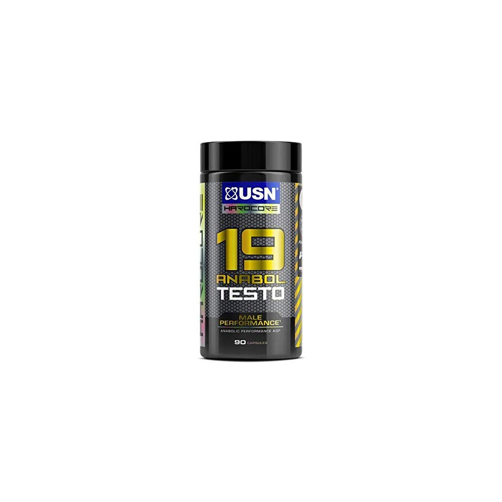 USN 19-Anabol Testo, Testosterone Support Supplement to Aid with the Normal Function of Testosterone, Reduction in Fatigue and Muscle Gain, 90 Caps