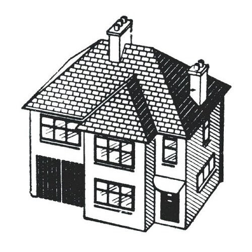 OO Building plastic kit Detached House - Dapol Kitmaster C027 1