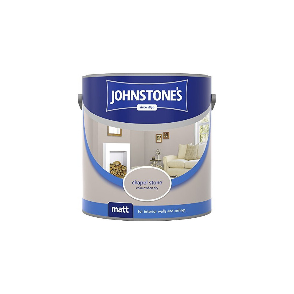 (Chapel Stone, 2.5L) Johnstone's Matt Emulsion | Matt Wall Paint