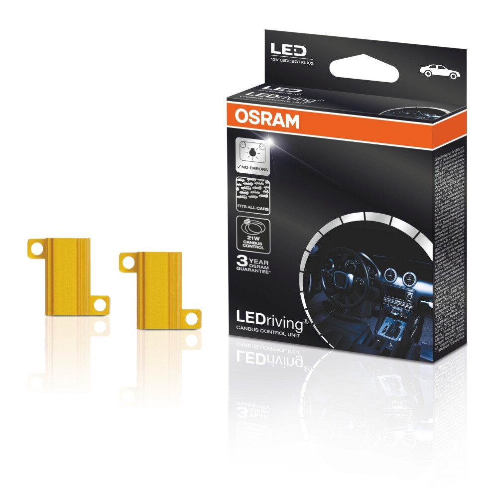 OSRAM LEDriving Canbus Control Unit, LEDCBCTRL102, 21w, Avoid error messages in the board computer when using LED Fog Lights, Folding carton box (2...