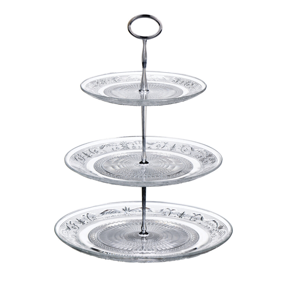 Premier housewares Clear Glass 3 Tier Cake Stand