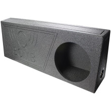 Qpower QBTRUCK112V 12 in. Single Ported SPL Empty Woofer Box with Bedliner spray