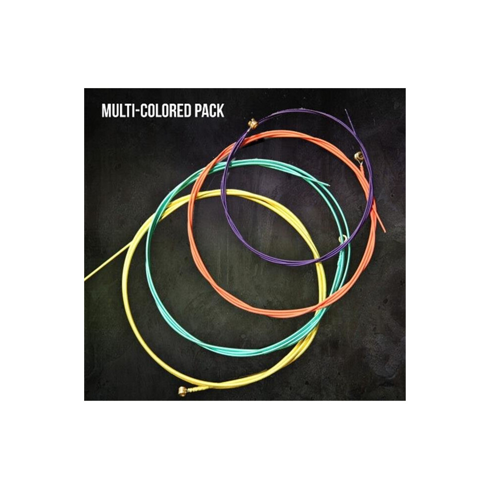 Aurora AURMLT.50-110 Standard 50-110 Gauge Bass Guitar Strings, Multi Color