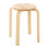 Premier Housewares Rustic Tropical Hevea Wood Stacking Stool, Stackable Kitchen Stool For Breakfast, Durable Counter Stool 2