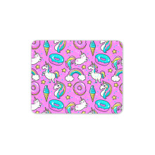 Awesome Pink Mouse Mat Pad - Unicorn Donut Cat Doughnut Gift PC Computer #8332