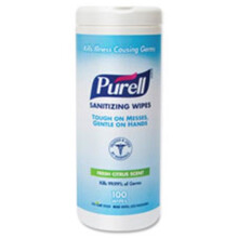 Purell Handdesinfektionsservetter Alkoholfria, Fräsch Citrusdoft, 100 Stycken, Ekonomisk Förpackning (12-pack) -9111-12