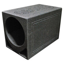 Qpower QBOMB12TBSINGLE 12 in. Single Triangle Ported Finished with Bed Liner
