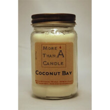 More Than A Candle CCB16M 16 oz Mason Jar Soy Candle, Coconut Bay