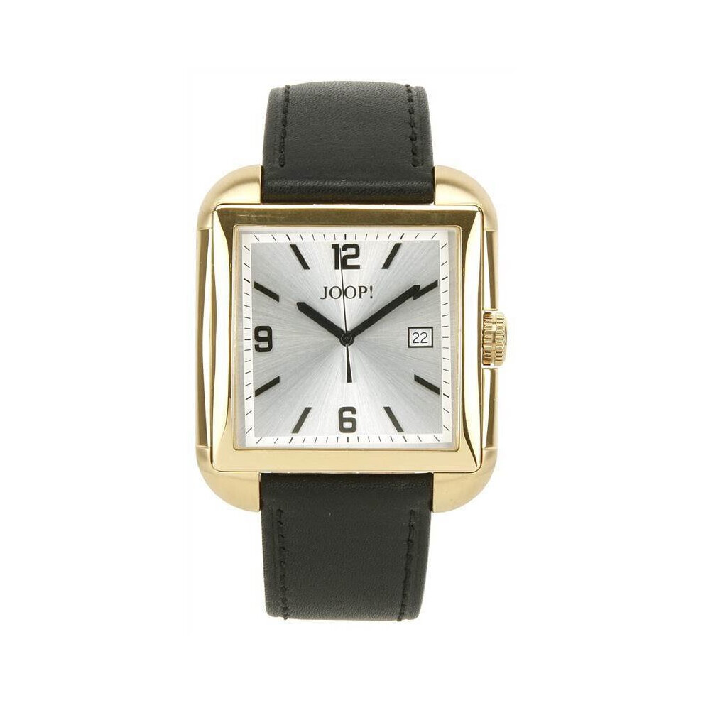 Joop! Mens Watch Gold Watch Date Dial Black Leather JP100491F06