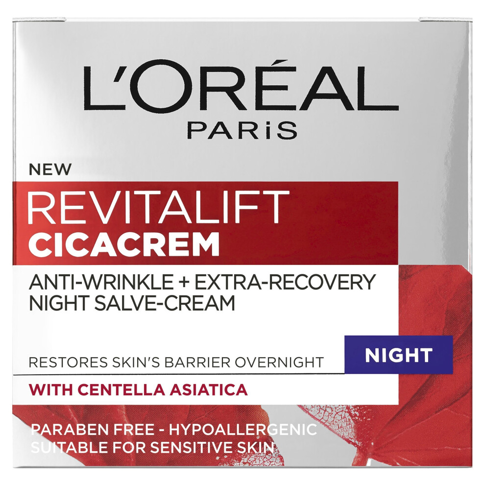 L'Oreal Paris Revitalift Cica Anti Wrinkle Recovery Night Cream, 50ml