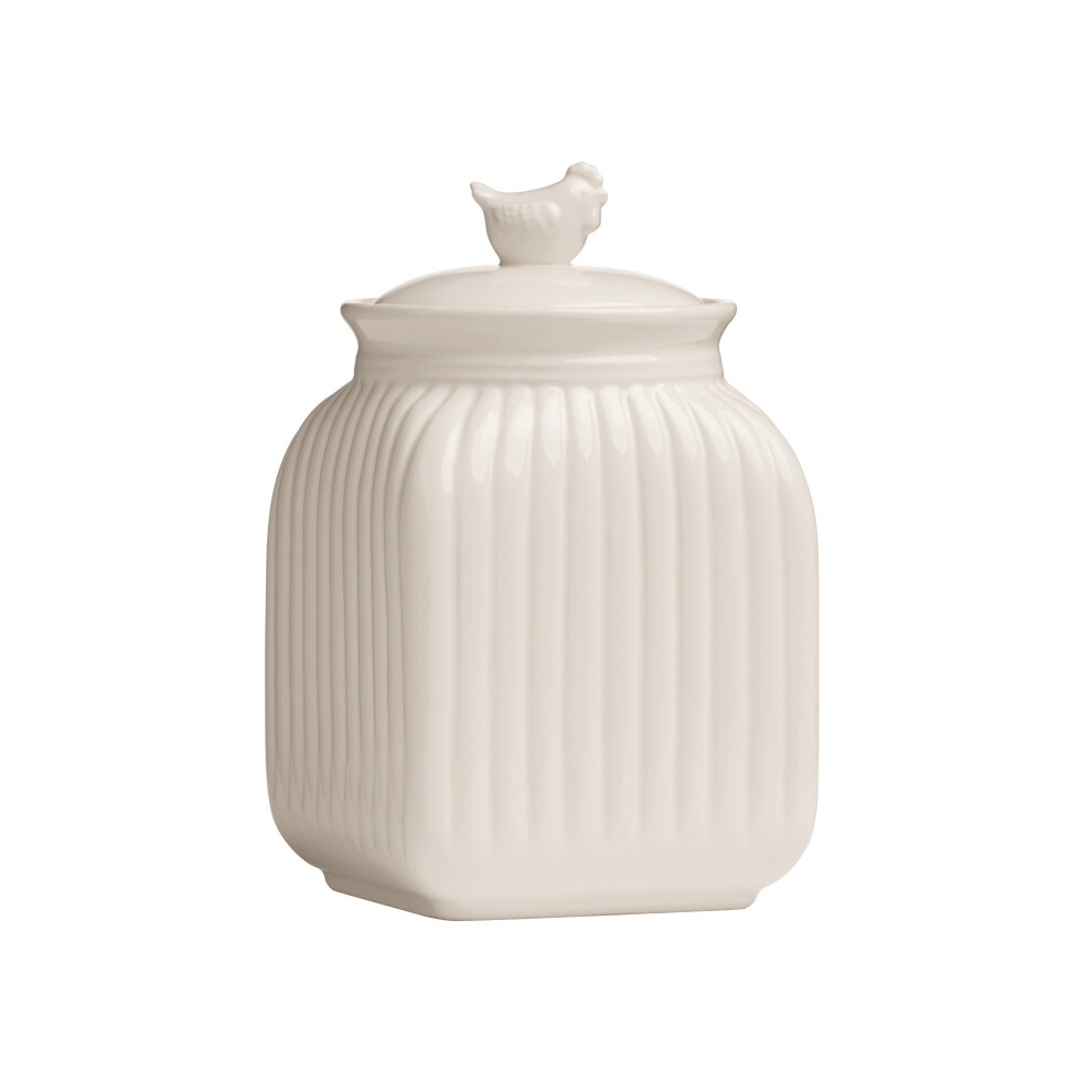 Premier Housewares Durable Small Canister, Practical Design Kitchen Canister For Ingredients, Stainless Steel Canister