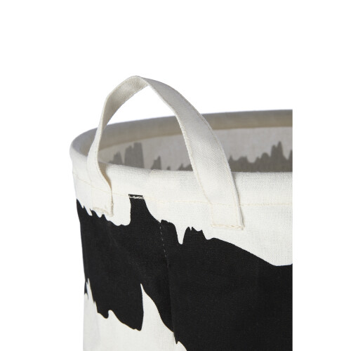Premier Housewares Premier housewares Black / White Fabric Basket 2