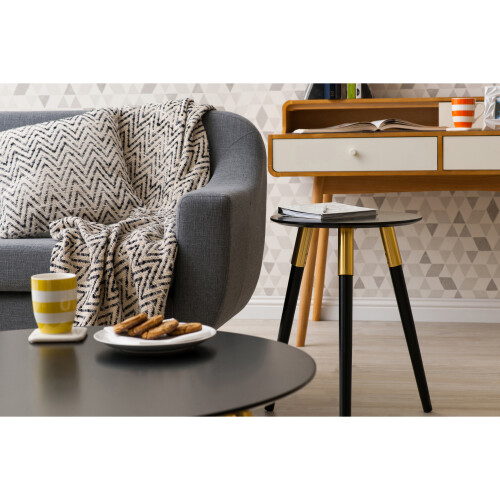 Premier Housewares Round Side Table, Durably Constructed Modern Side Table, Long Lasting Compact Table for Living Room 1