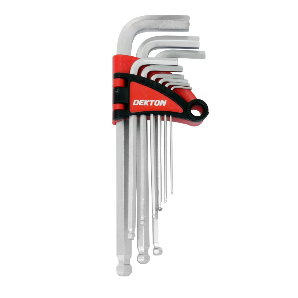 9PC LONG ARM BALL END HEX KEY SET, DT85516