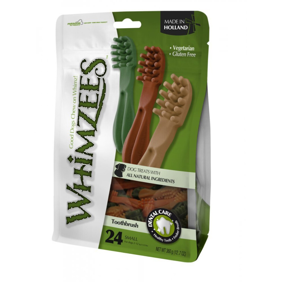 Whimzees Toothbrush Small 9 Cm 24pk (Pack of 6)