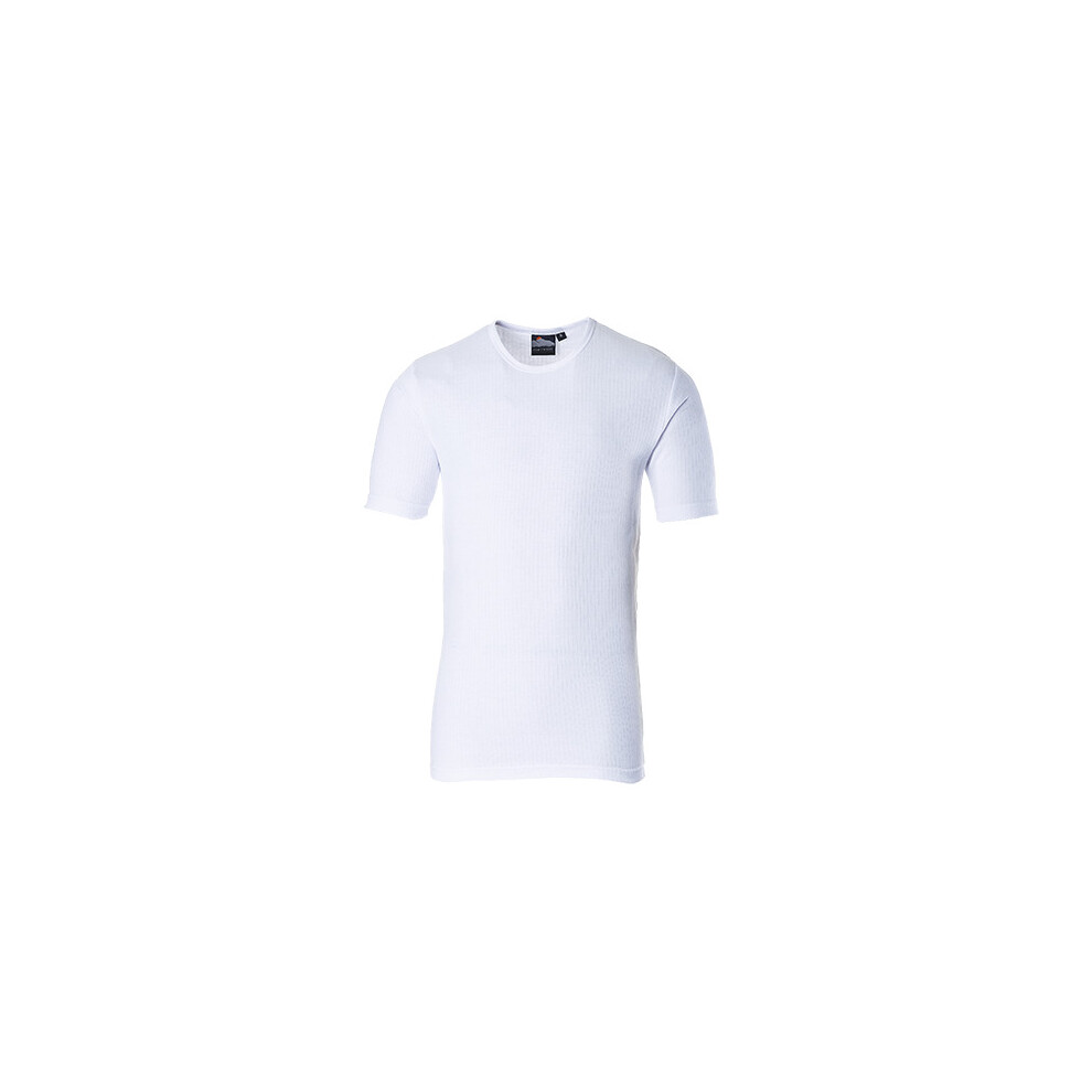 (White, XSmall) Thermal T-Shirt S/S