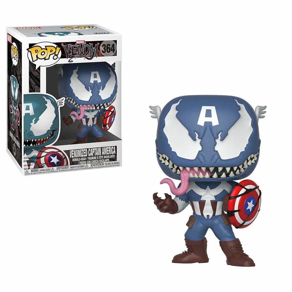 Photos - Action Figures / Transformers Funko POP!: Marvel: Marvel Venom: Venom Captain America - Collectible Vinyl Figure - Gift Idea - Official Merchandise - for 
