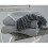 EHC Herringbone Super King 100% Cotton Throw for Sofa, Bedspread 250 x 380cm - Grey 1