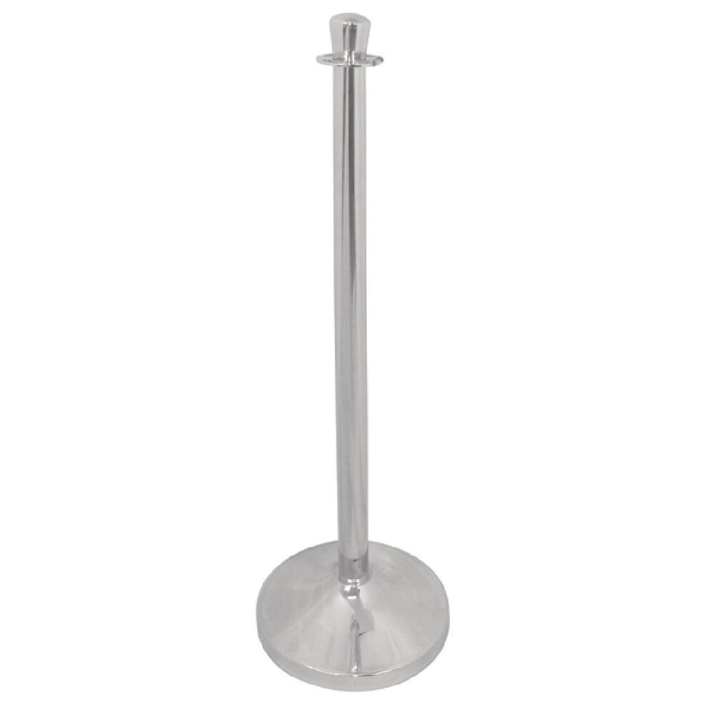 Bolero Stainless Steel Flat Top Barrier Post - [S653]