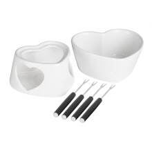 Durable Fondue Set, Heart Shaped Design Cheese Fondue Set, Chic Design Best Fondue Set For Dining Table