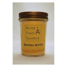 More Than A Candle SDW8J 8 oz Jelly Jar Soy Candle, Sandalwood