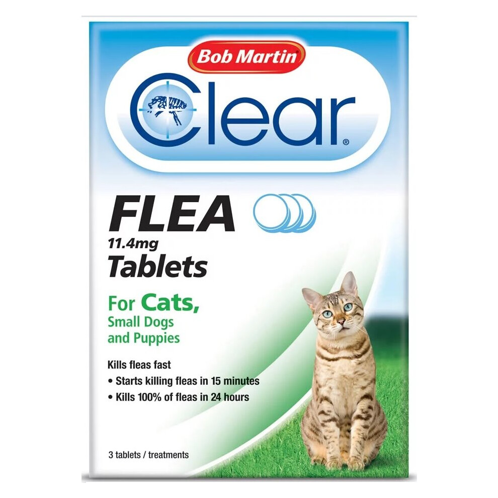 Bob Martin (Cats Under 11Kg) Clear Cat & Dog Flea Tablets