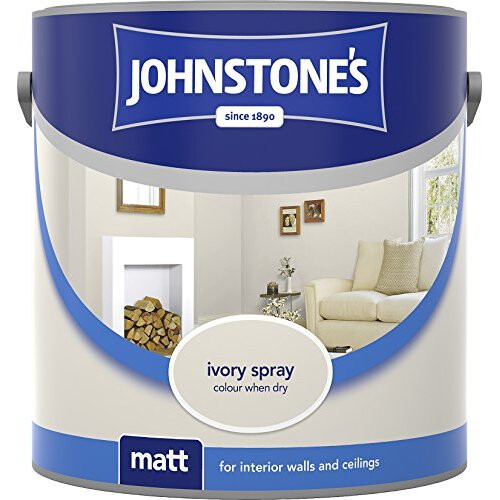 Johnstone's (Ivory Spray, 2.5L) Johnstone's Matt Emulsion | Matt Wall Paint