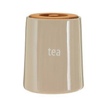 Functional Design Beige Ceramic Tea Canister, Chic Design Ceramic Canister, Durable Canister For Ingredients