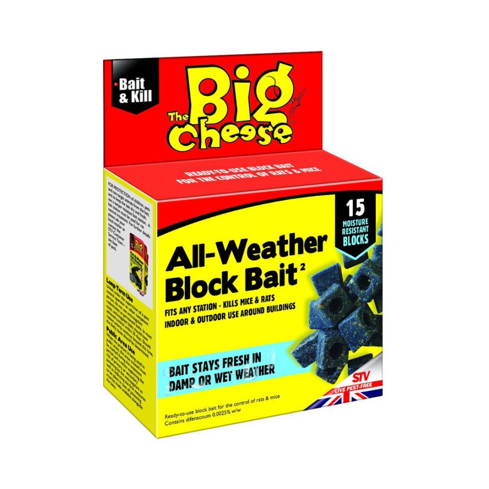 The Big Cheese All Weather Block Bait Pk15 (Pack of 6)