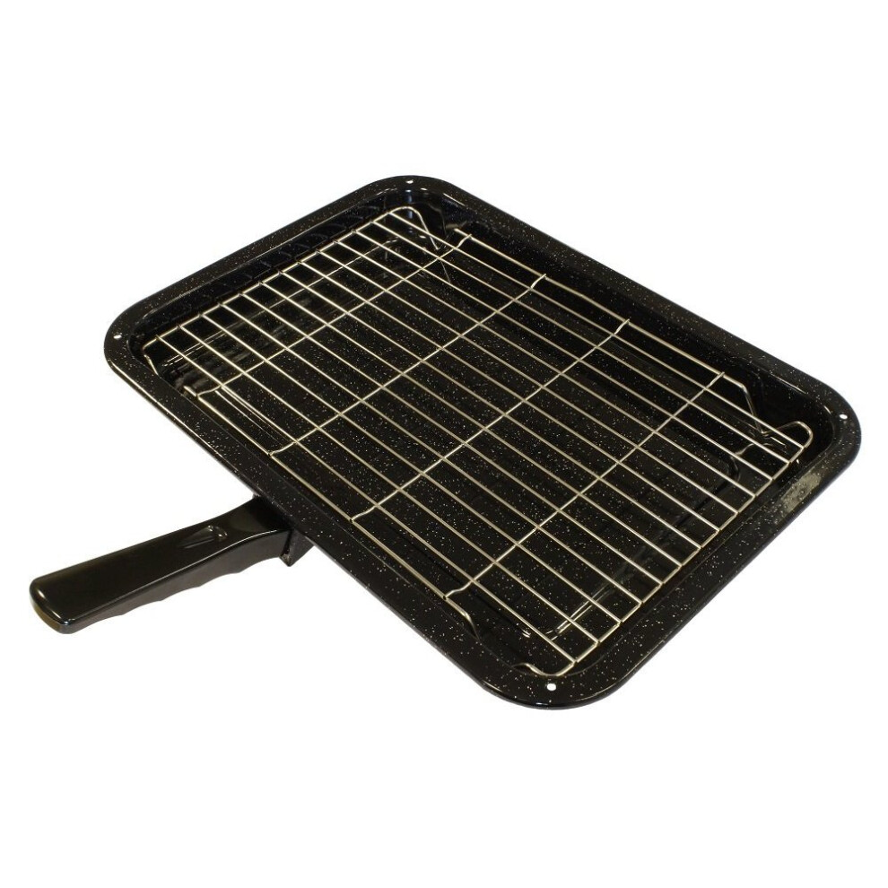 Durable Universal Oven Cooker Grill Pan Rack & Detachable Handle 380 x 280mm