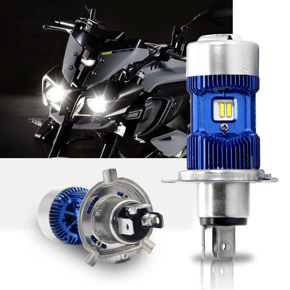 H4 Led Motorbike Headlights Bulb Kit- Win Power- H4 LED Bulb Motorcycle Headlamp Hi/Lo Beam, Xenon White 6000K 4000Lm Super Bright DC 12V/DC 24V,1Pc