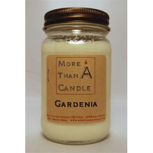 More Than A Candle GDA16M 16 oz Mason Jar Soy Candle, Gardenia