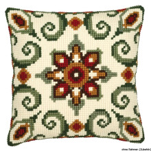 Vervaco Geometric Design Cross Stitch Cushion 3, Multi-Colour
