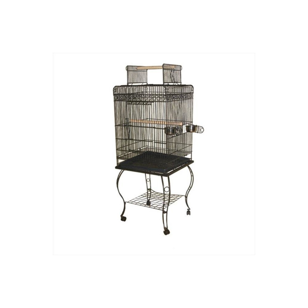 Photos - Bird Сage A&E Cage 600H Black Economy Play Top Cage