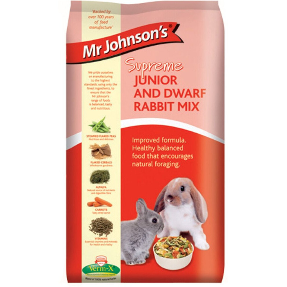 Mr Johnson's Supreme Junior & Dwarf Rabbit Mix 900g (Pack of 6)