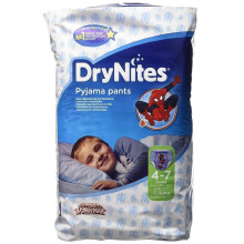 Huggies DryNites Spiderman Pyjama Pants 4-7 yrs, 30 Pack – Stretchable Sides, Overnight Protection (HJ8U)