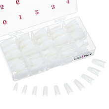 500 Pieces Natural False Nails 10 Sizes Oval Fake Nail French Acrylic Style Artificial Fake Art Nails Tips with Box for Women Girls (Size - A)