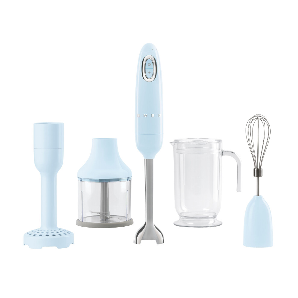 Smeg 50's Retro HBF02PBUK Hand Blender with 4 Accessories - Pastel Blue