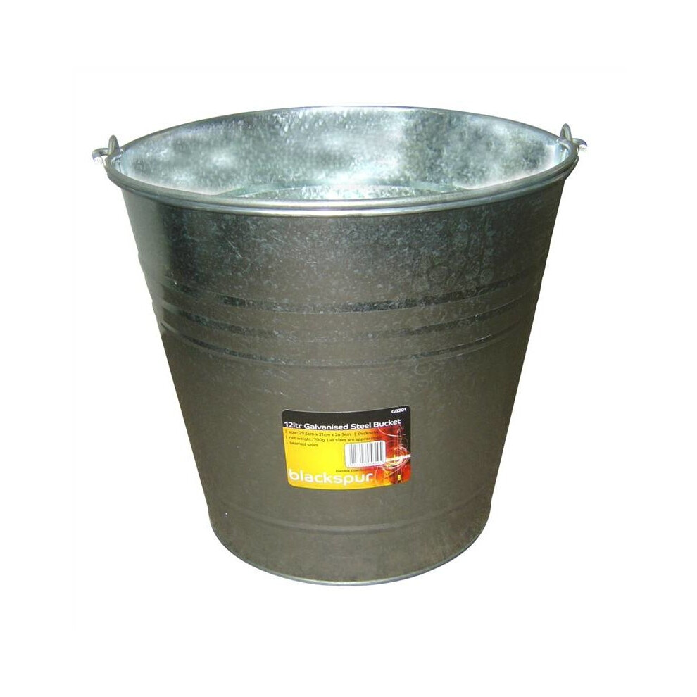 12Ltr Galvanised Steel Bucket