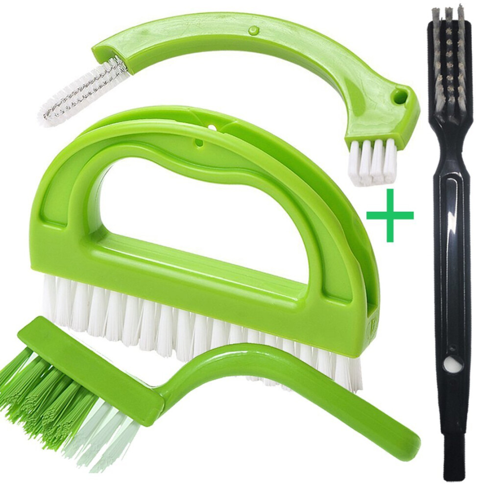 YiCoo Tile Joint Brush 4 in 1 Joint Scrubber Multifunction Kitchen Bathroom Cleaning Brush Grout Mould Cleaner Brush Green