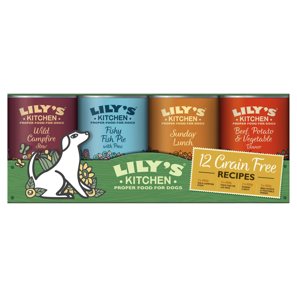Lily's Kitchen Grain Free Wet Dog Food, 12 x 400 g