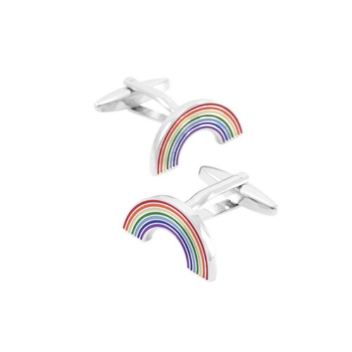 Luxury Rainbow Colour Multi Smart Cufflinks Novelty Unique