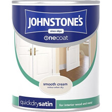 (Smooth Cream) Johnstones One Coat Quick Dry Satin Paint - Colours