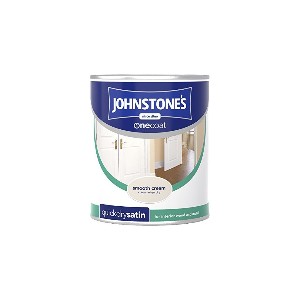 (Smooth Cream) Johnstones One Coat Quick Dry Satin Paint - Colours