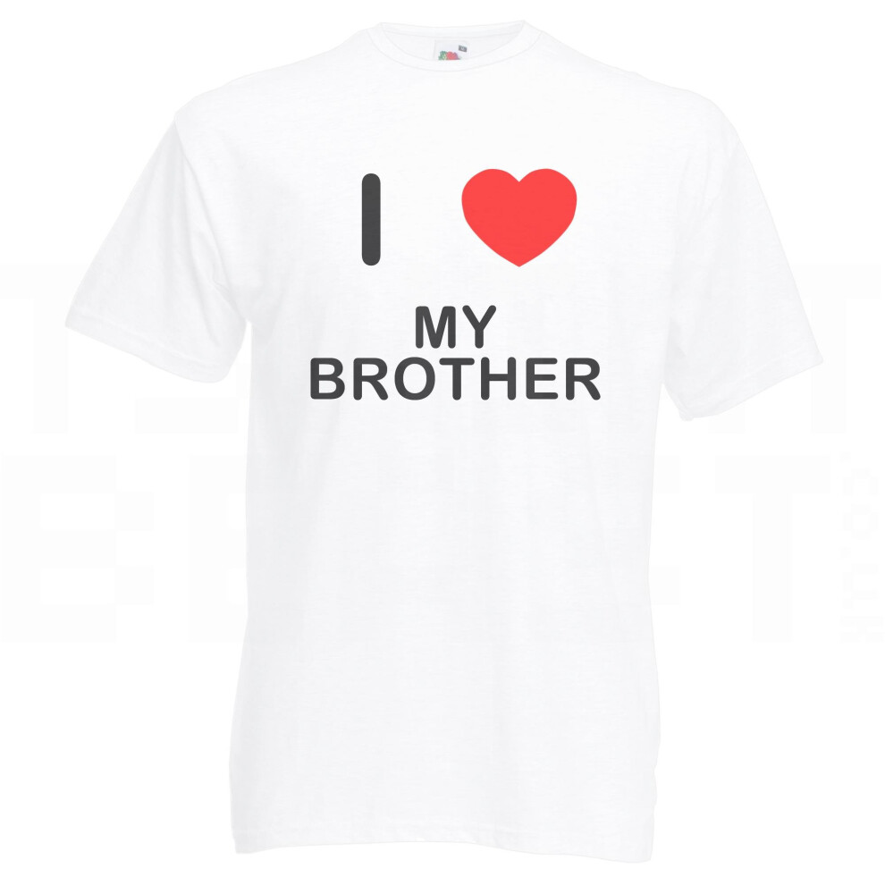 (White, M) I Love My Brother - T Shirt
