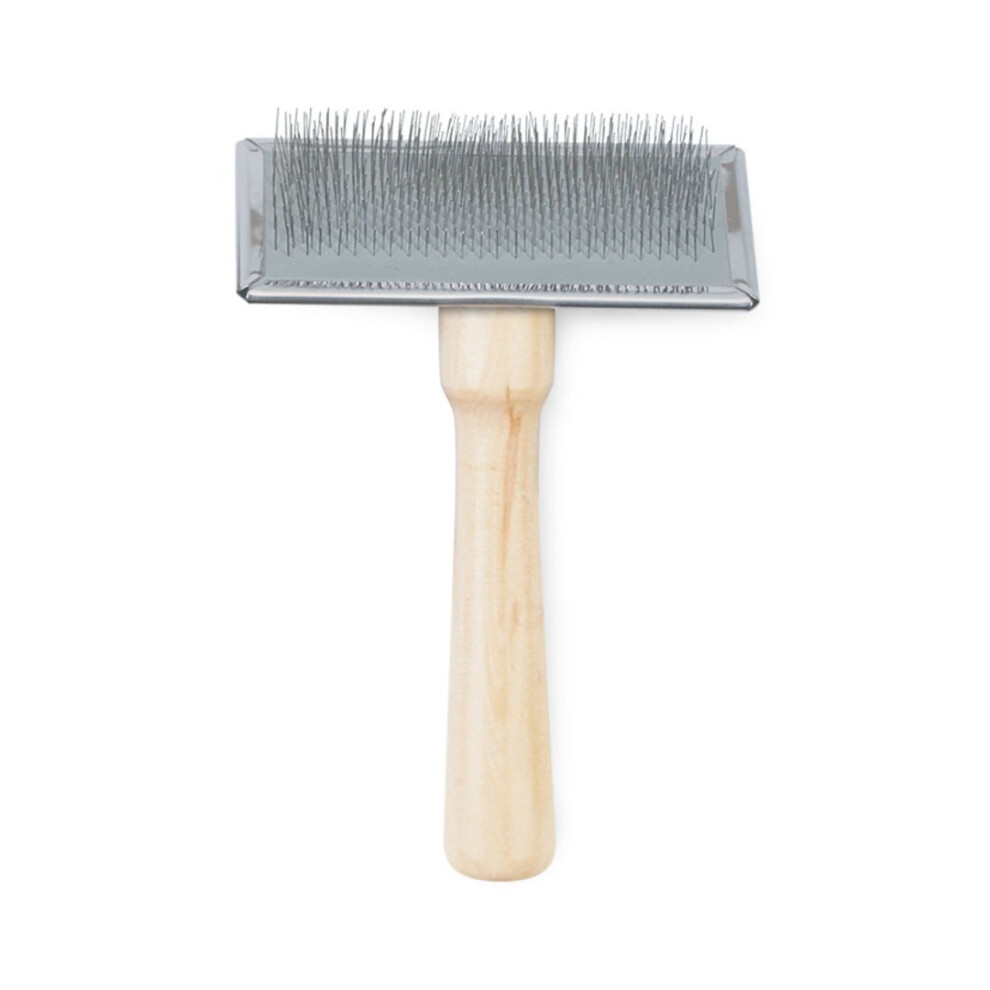 Heritage Wood Handle Soft Slicker Brush Med