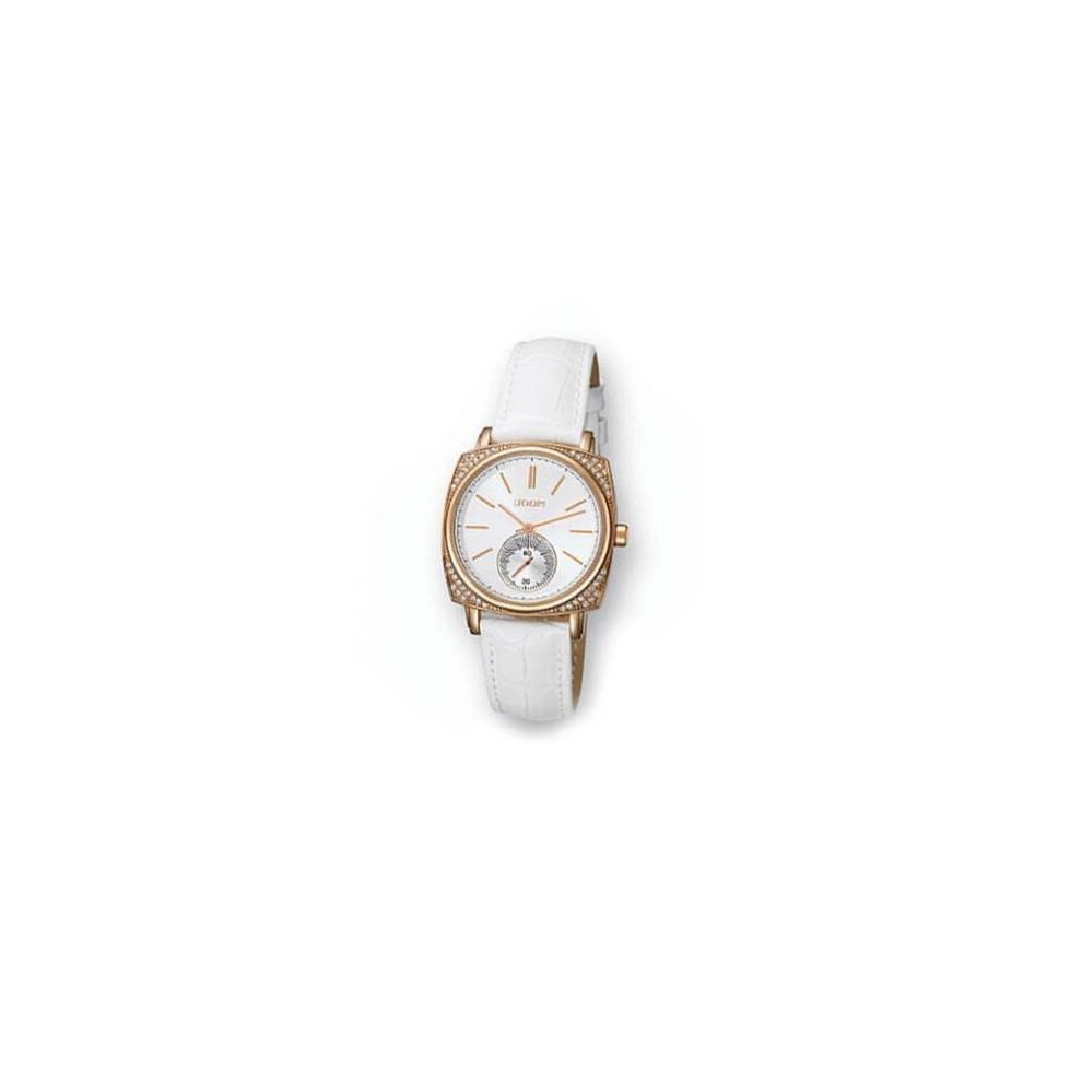 Joop! Ladies Watch Rose Gold with White Leather JP100342F02