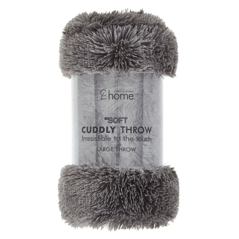 Catherine Lansfield Cuddly Throw Charcoal, 150x200cm