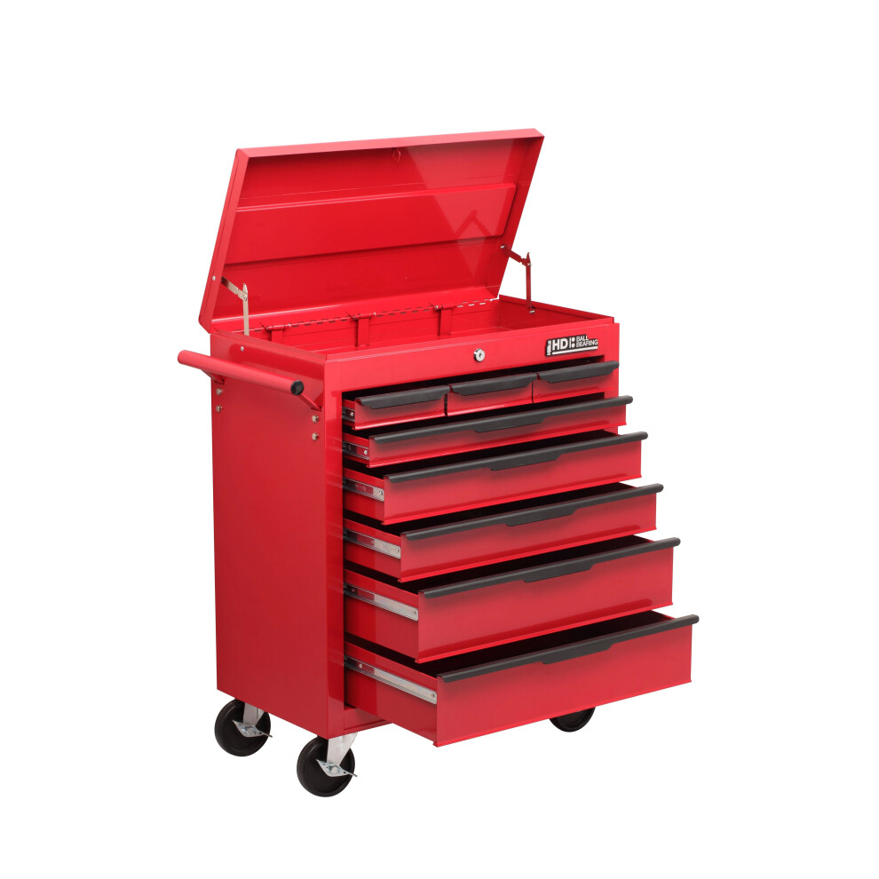 HILKA 8 DRAWER TOOL STORAGE TROLLEY CHEST ROLL CABINET