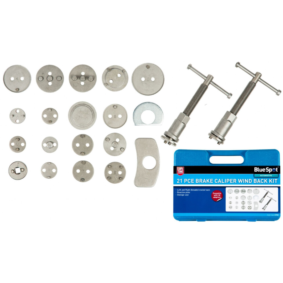 BlueSpot Universal Brake Caliper Piston Rewind Repair Kit Wind Back Tool Set